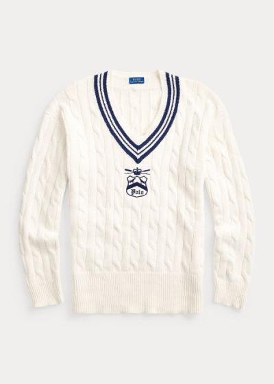 Men's Polo Ralph Lauren Embroidered Cricket Sweater | 619238PHX